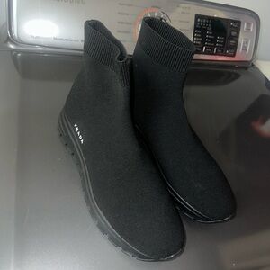 Prada Women's Black Sock Sneakers